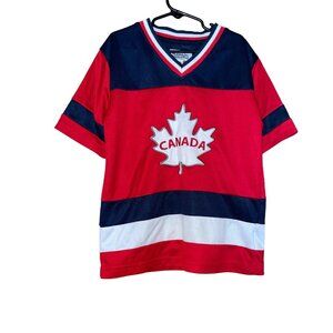 Canada Hockey Jersey Red & Navy Blue By Snowcap Size L